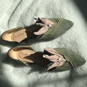 Botanical eco suede flats by MaxFax